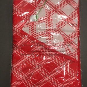 Vera Bradley Cozy Knit Scarf: Red Minsk Plaid
